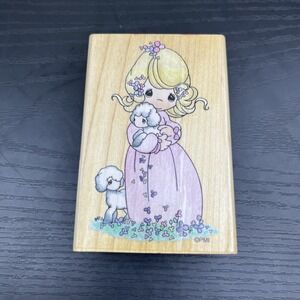 Stampendous Precious Moments My Shepherd UM009 Rubber Stamp RS3 Wood Mounted